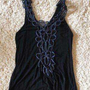 Black Tank Top with detailed design